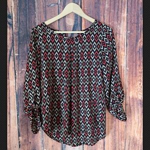 Papermoon Stitch Fix Blouse Diamond Geometic Top